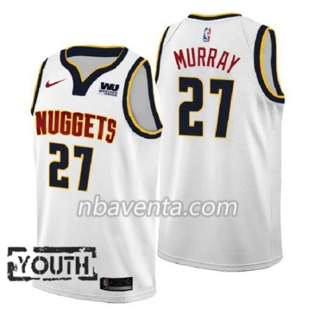 Camiseta Niños Denver Nuggets Jamal Murray 27 2018-2019 Nike Blanco Swingman